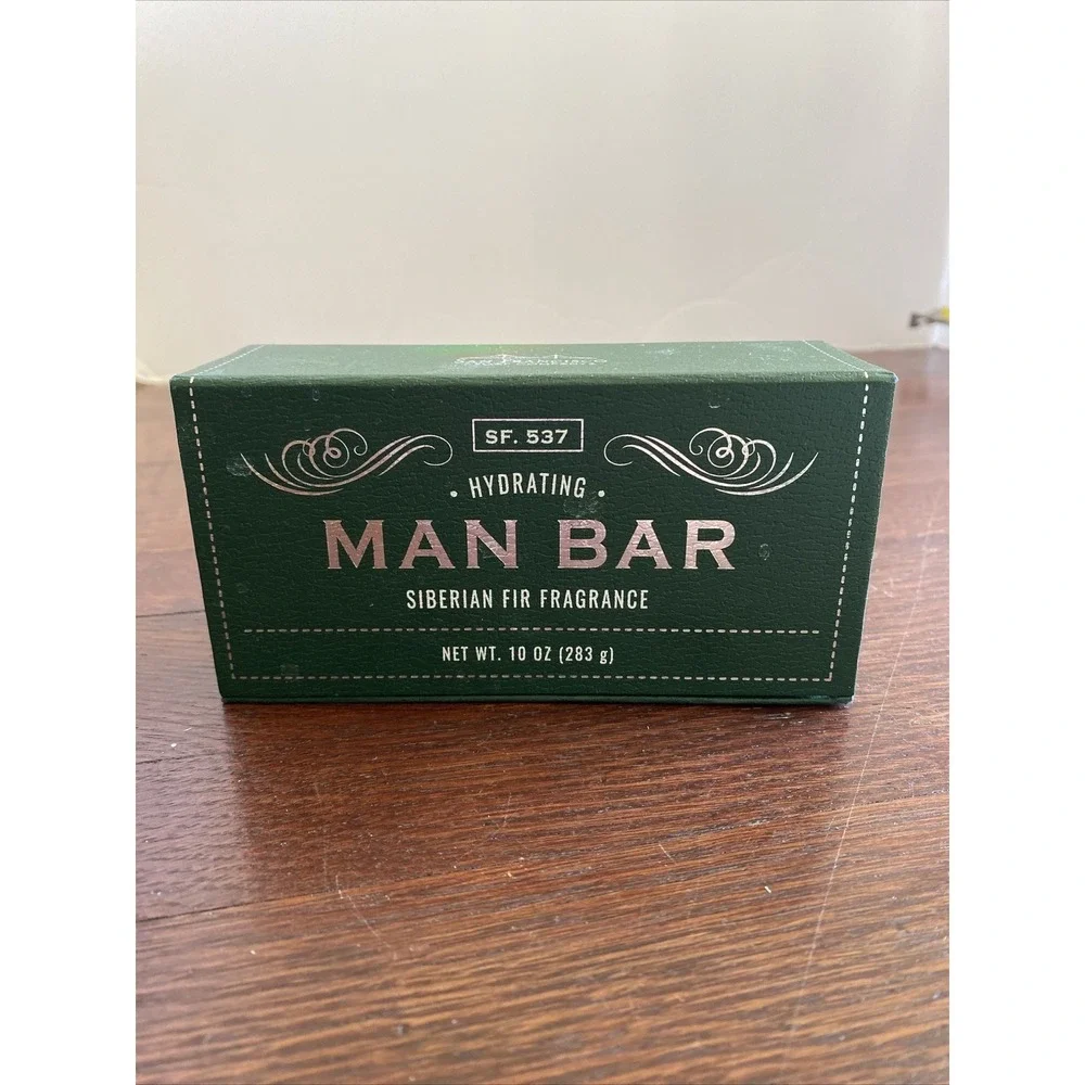 San Francisco Soap Company Hydrating‎ Man Bar, Green, Siberian Fir, 10 Oz